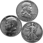 90% Pre-1965 U.S. Silver Half Dollars - $100 Face Value Bag