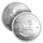 1 oz South African Krugerrand Silver Coin - South African Mint & Rand Refinery (2026 or Random Year)