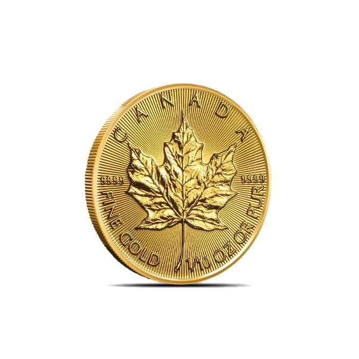 1/10 oz Canadian Maple Leaf Gold Coin - Royal Canadian Mint (2026 or Random Year)