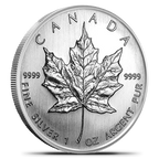 1 oz Canadian Maple Leaf Silver Coin - Royal Canadian Mint (2026 or Random Year)