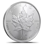 1 oz Canadian Maple Leaf Silver Coin - Royal Canadian Mint (2026 or Random Year)