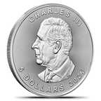 1 oz Canadian Maple Leaf Silver Coin - Royal Canadian Mint (2026 or Random Year)