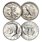 90% Pre-1965 U.S. Silver Half Dollars - $100 Face Value Bag